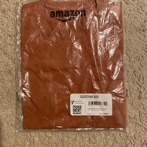 Goodthread mens crewneck t-shirt with pocket in Rust
